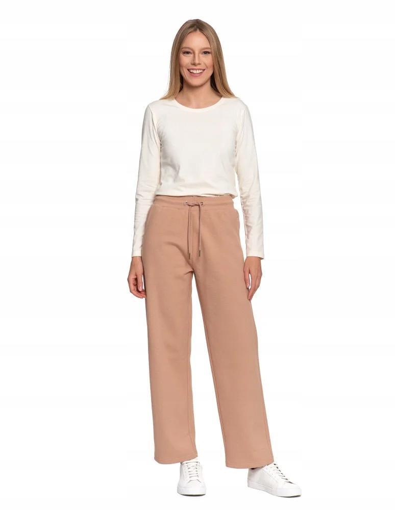 Women's High-Waisted Insulated Sweatpants 100% Cotton MORAJ M BEIGE