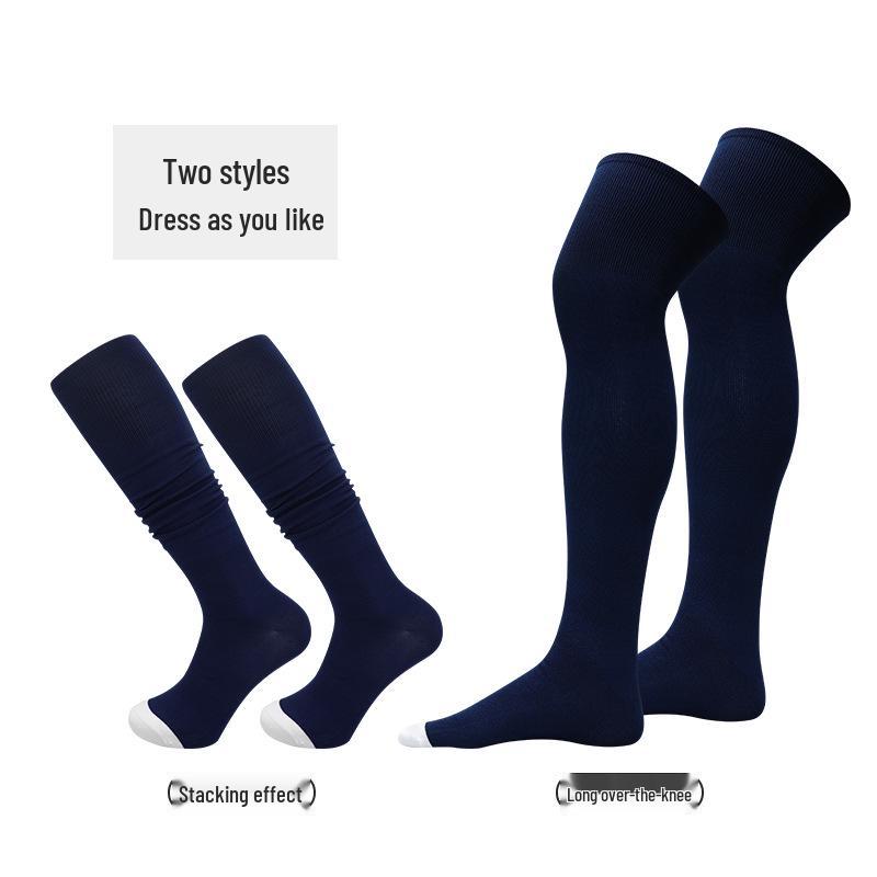

Summer Breathable Non-slip Sports Socks: Long, Thickened, Sweat-wicking for Baseball, Ice Hockey, Rugby. M (Shoe Size 34-38) чорний