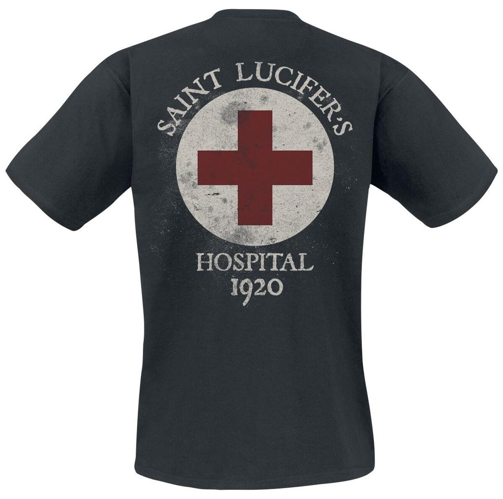 King Diamond Band Saint Lucifers Hospital Double Sided Print T Shirt 100 Cotton Casual Neutral Tee Heavy Metal Streetwear