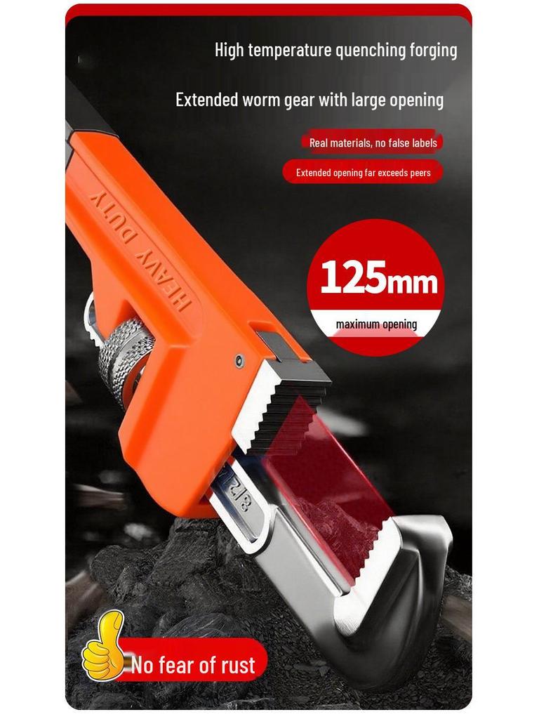 Heavy Duty Industrial Pipe Pliers - Universal Labor-Saving Wrench for Water Pipe Repair