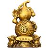 Copper Gourd Ornament Pure Copper Golden Toad Hundred Blessings Gourd Auspicious Fortune Gourd Living Room Entrance Shop Desktop