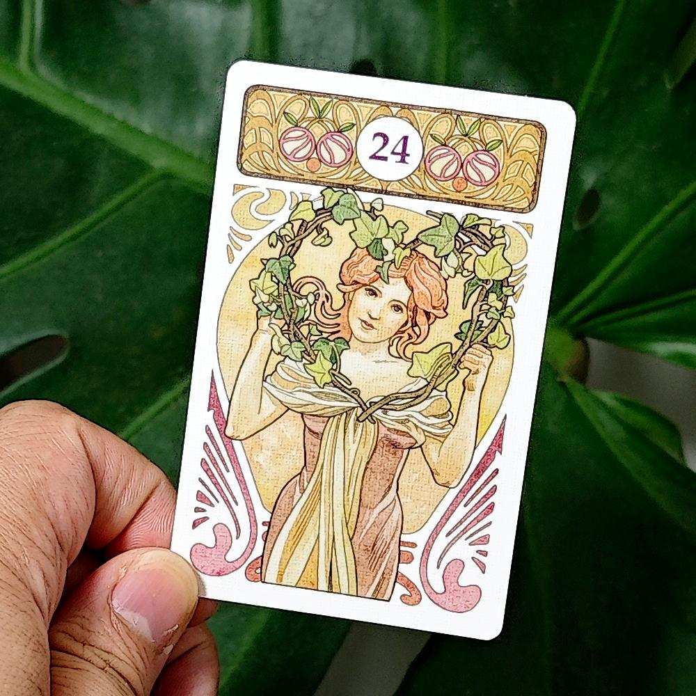 9*6cm Art Nouveau Lenormand Deck Oracle 36 Pcs Lenormand Cards In Perfect Art Nouveau Style