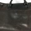 TAKEO KIKUCHI All Leather Briefcase Business Bag Dark Brown with Divider(USED)