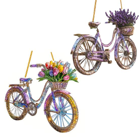 Hengende dekorasjon Livaktig design Sykkelpynt Skinnende Solfanger Fargerik Lysrefleksjon Innendørs Utendørs Dekor