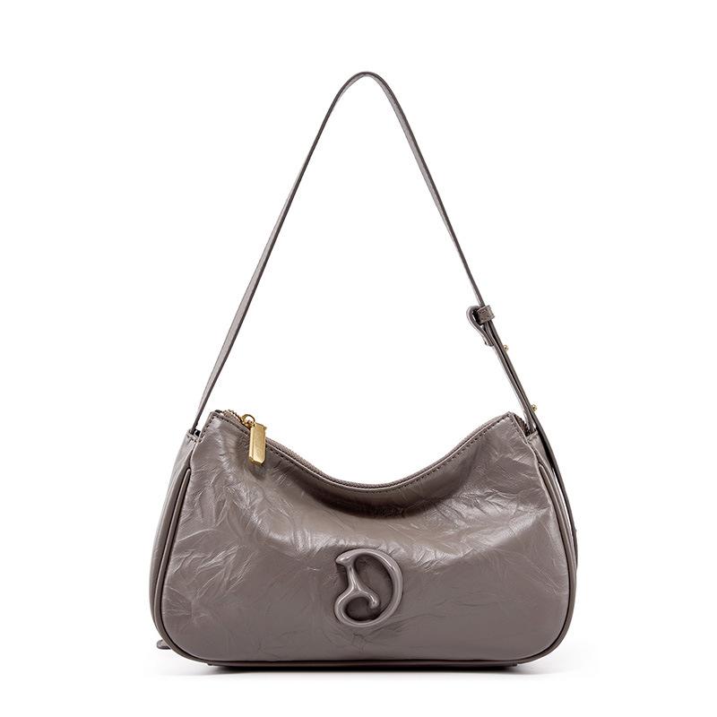 

Сумка на плечо подмышку Новая черная сумка Нишевый дизайн Женская сумка серый