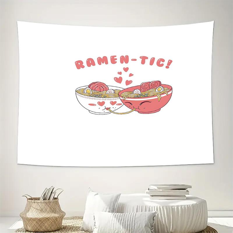Anime Ramen Noodle Tapestry Japanese Food Wall Hanging Decor Bedroom Dorm Room Aesthetic Wall Art Home Decoration Gift