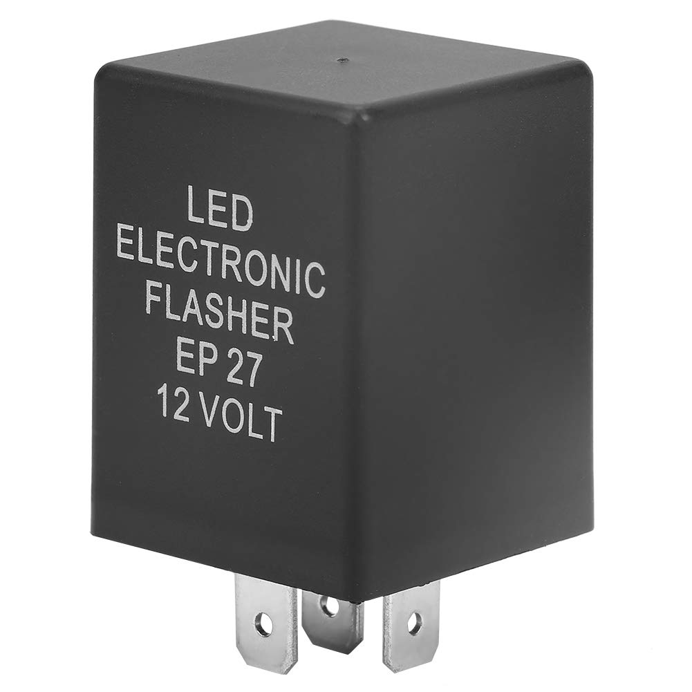 EP27 5-Pin LED Flasher Flash Relay, 12V EP27 Electronic LED Flasher Relay Fix for Turn Signal Light Fast Hyper Flash