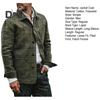 Men Jacket Coat Lapel Long Sleeve Plaid Print Coat with Patch Pocket Single Breasted Loose Fit Casual Outwear