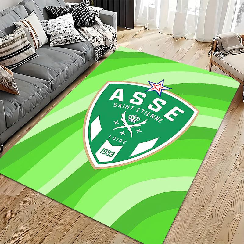 Green ASSE Saint-Étienne Logo Carpet Suitable As a Non-slip Mat for the Living Room or Bedroom Sofa