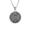 Retro Punk Aztec Mayan Solar Calendar Pendant Necklace for Men and Women Fashion Trend Sun God Lucky Amulet Jewelry Gift