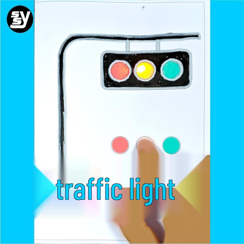 Creative Traffic Light DIY Paper Circuit Kit for Kids: Line Drawing & Coloring Traffic Light Materials Only