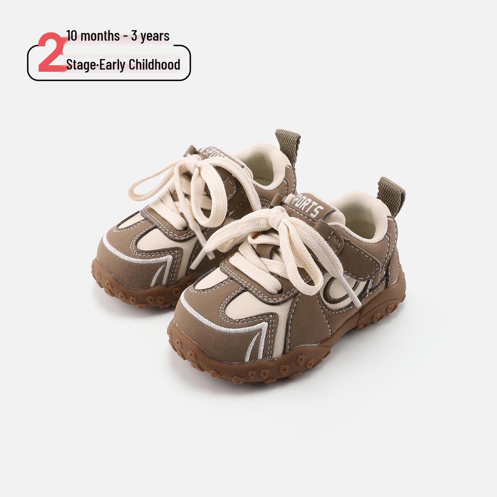 Embroidered Soft Sole Sports Shoes for Kids, 10 Months - 3 Years, Trendy Girls' & Boys' Spring Trainers
