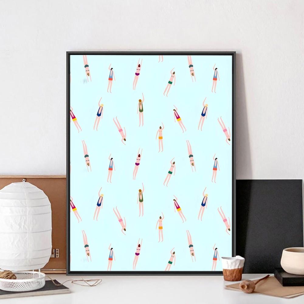 Maritime Surfing Beach Posters Wall Art Canvas Prints Painting Home Decorative Vintage Art Poster Livingroom Bedroom Decoraton