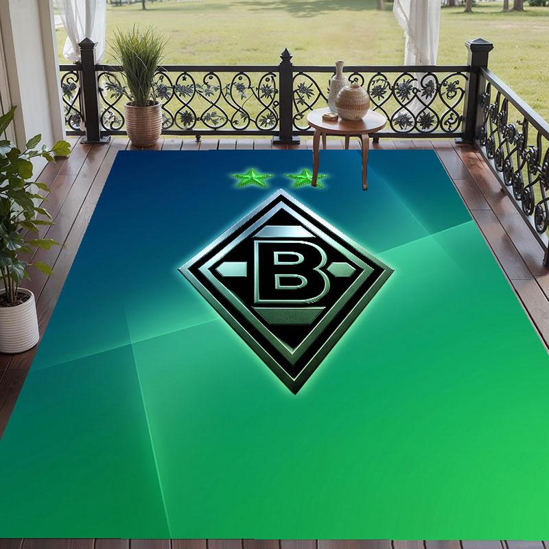 Soft Floor Carpet Borussia Mönchengladbach Pattern Area Rug Decorative Mat For Home Room Decoration