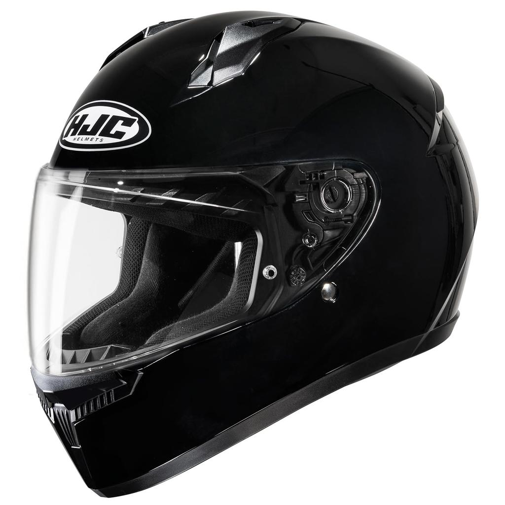 HJC HELMETS Motorcycle Helmet Full Face Ventilation Internal Removable C10 Solid HJH232 BLACK 2XS (52-53cm)