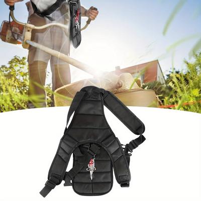 Cinto de Ombro Duplo para Cortador de Grama Arnês Universal para Roçadora Cinto Acolchoado Ajustável Faixa para Cortador de Grama Para Roçadeira