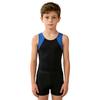 Dětská chlapecká kombinéza Unitard bez rukávů s šortkami Gymnastic Workout Biketard Trikot