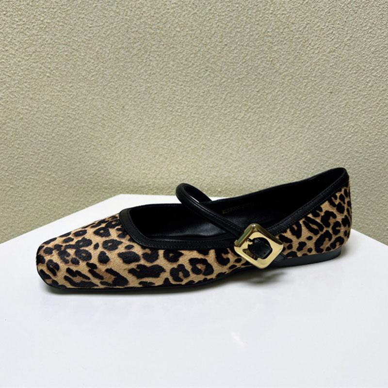 Women s Flat Shoes Fashion Round Toe Leopard Print Casual Shoes Womens Breathable Slip-on Outdoor Soft Mary Jane Shoes Zapatos 35 цветной печати леопарда 1990₽