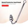 Stainless Steel Anal Hook with Anal Beads Hole Anal Hook Metal Butt Plug Anal Sex Toys Adult Product Vibrator for Men Gay