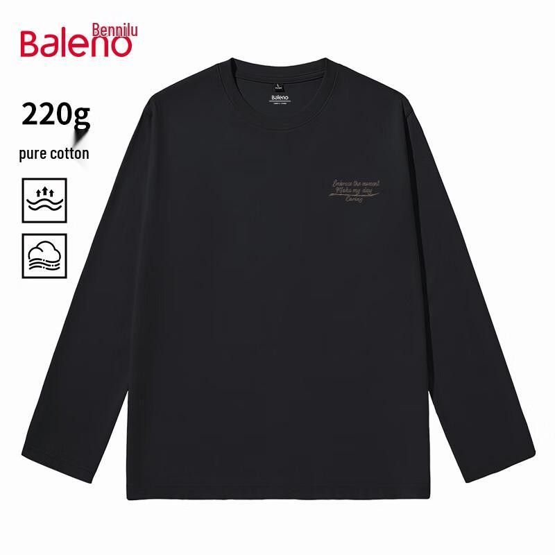 

Baleno Men s Retro Letter Pure Cotton Long Sleeve T-Shirt 4XL