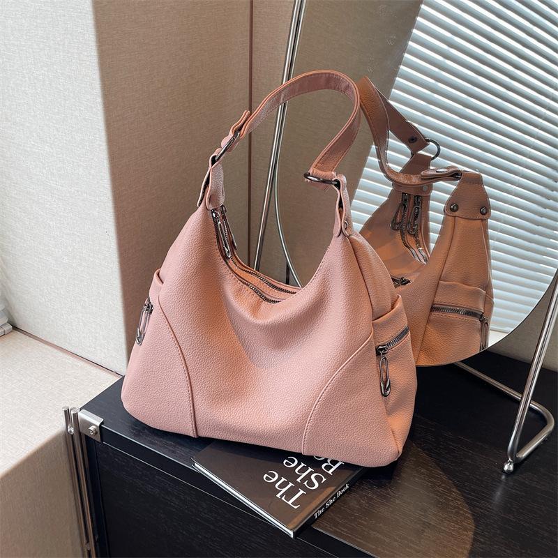 

Женские сумки из коровьей кожи с узором личи, женские мессенджеры большой вместимости, женские изысканные портативные сумки через плечо, для поездок на работу розовый