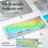 AULA F68 Mechanical Keyboard: Transparent RGB, Bluetooth Wireless, Three-Mode, Custom Hot-Swappable.