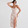 European and American style spring fashion new small floral split suspender dress wholesale women's clothing