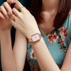 Square women's watches, trendy, stylish, simple, small square watches with steel straps, top ten brands of women's watches.