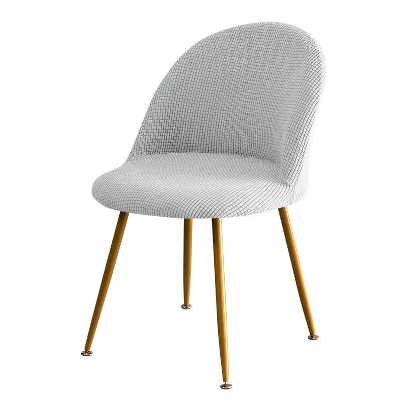 Żakardowy, zakrzywiony pokrowiec na krzesło z krótkim oparciem Polar elastan Spandex narzuty na krzesło do jadalni Elastyczny ochraniacz na siedzenia do salonu w biurze