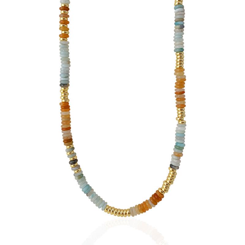 

Элегантный летний комплект из браслета и ожерелья из нефрита для женщин - Красочный, Нишевый дизайн высокого класса