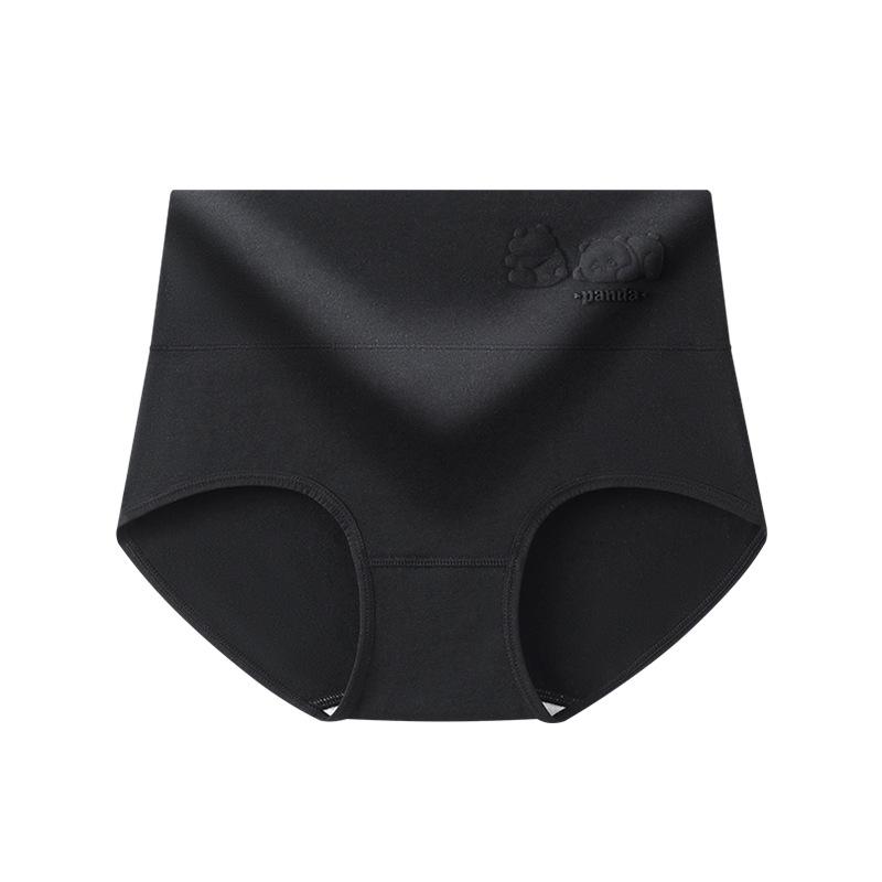 High-Waisted Women's Cotton Briefs - Embossed, Abdomen-Shaping, Warmth for Winter