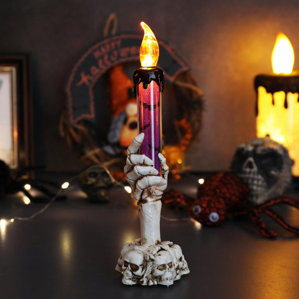Halloween Hand Electronic Candle LED Light for Home Party Decoration Safe Indoor Battery Operated