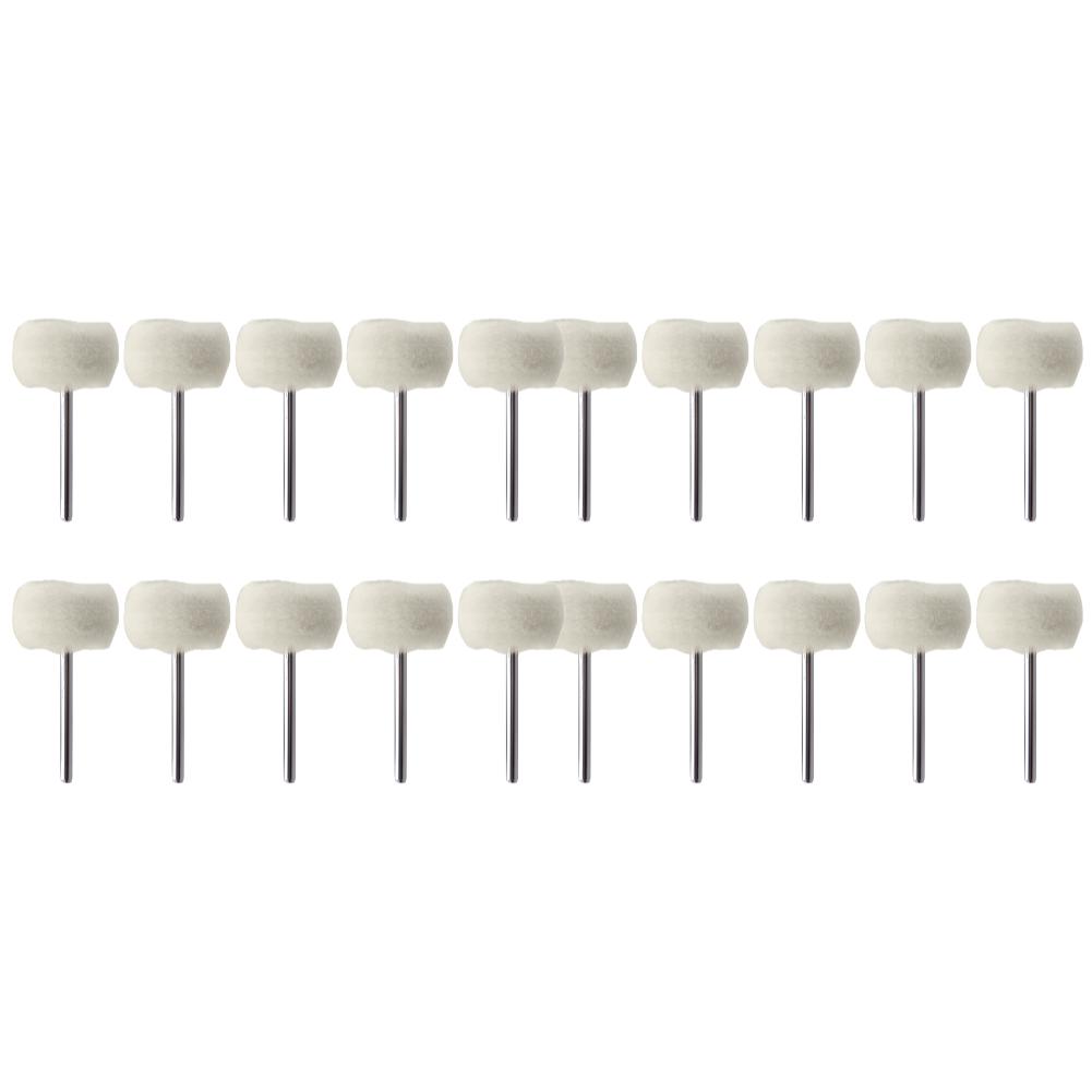 1-20PCS Wool Polishing Abrasive Brush Grinding Buffing Wheel Grinder Felt Grinding Sanding Head Abrasive Buffing Wheel 3mm