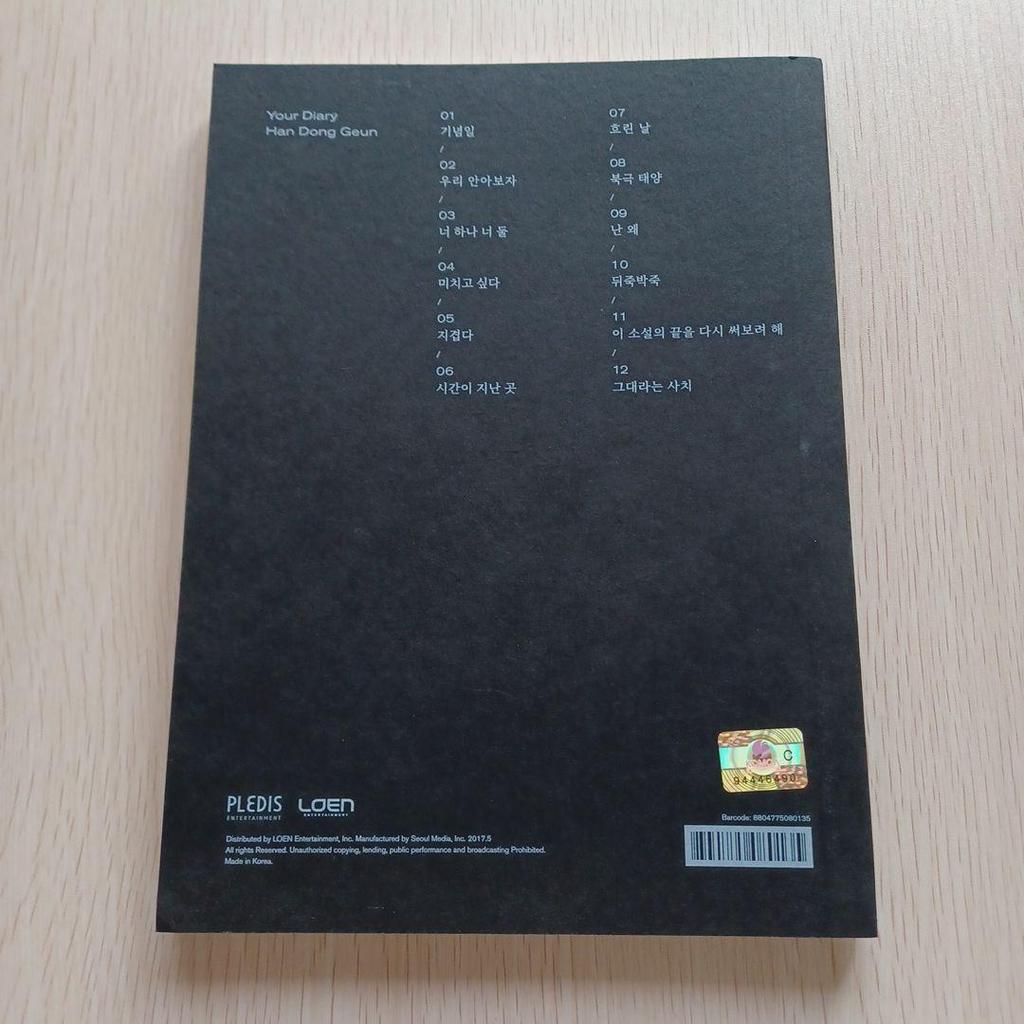 [USED] Handongun 1st Album Your Diary Korean Edition CD