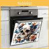 Halloween Skelett Schädel Blume Schmetterling PVC Wandaufkleber für Wohnzimmer Dekoration