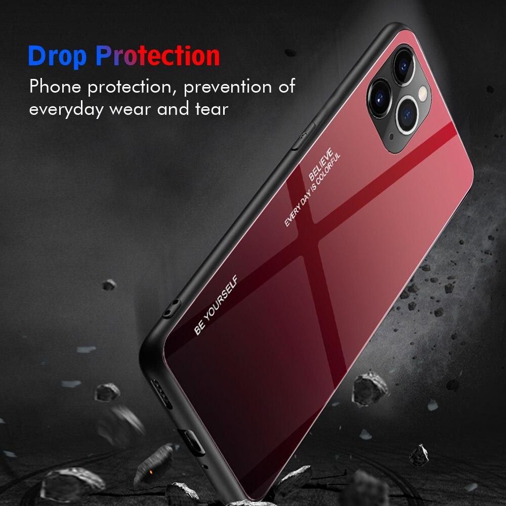 Pro iPhone 12 11 Pro Max Case Pouzdro z tvrzeného skla Gradient Pro iPhone X XR XS Max 7 8 6 6s 7Plus 8Plus 11 Pro Max 12 Mini Cover