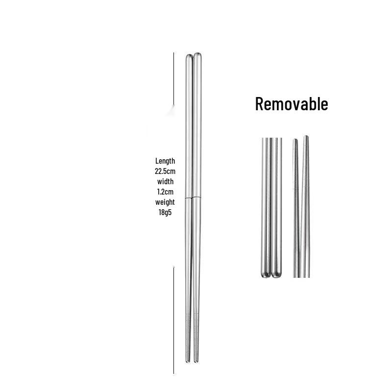 304 Stainless Steel 3-Fold Portable Spoon-Fork for Outdoor Use