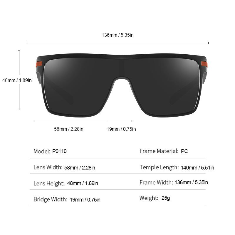 Fashion Square Sunglasses For Men Women Oversized Anti Glare UV400 Mirror Driver Sun Glasses Unisex Goggles