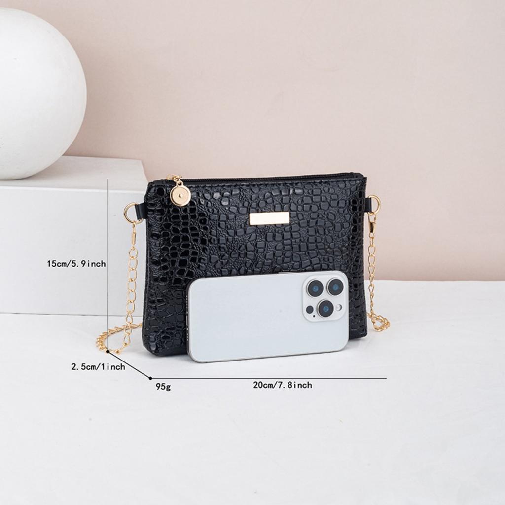 Bag, Fashionable, Minimalist, Women's Bag, Crocodile Pattern, Chain Bag, Shoulder Bag, Crossbody Bag