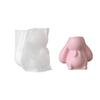 Flexible Reusable Handmade Mold Rabbit Shape Candle Holder Moulds Silicone Texture Suitable for Decorations and Present