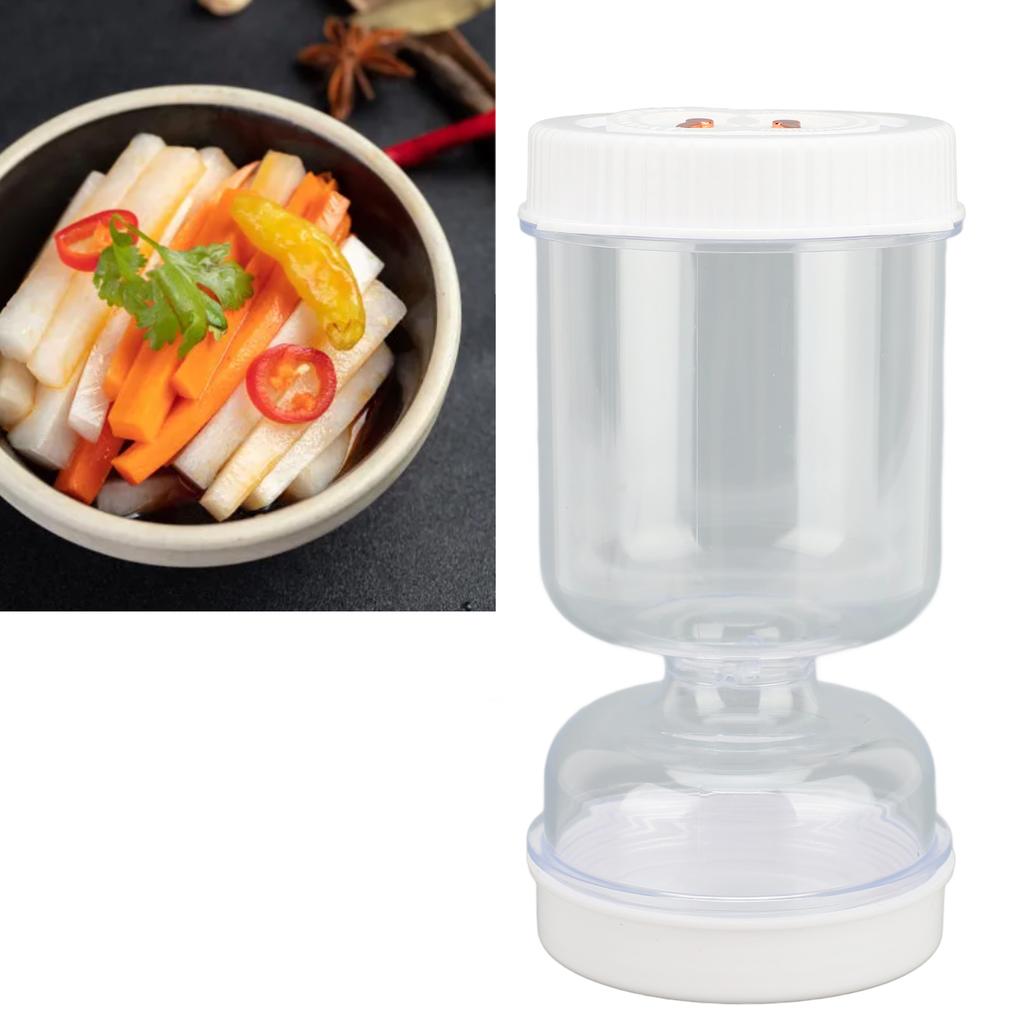 Gurkenglas 50oz Oliven Sanduhrglas Auslaufsicheres Gurkensaft Trennglas Gurken Flip Glas für Gewürzgurke Jalapeno Trocken Nass Trenner
