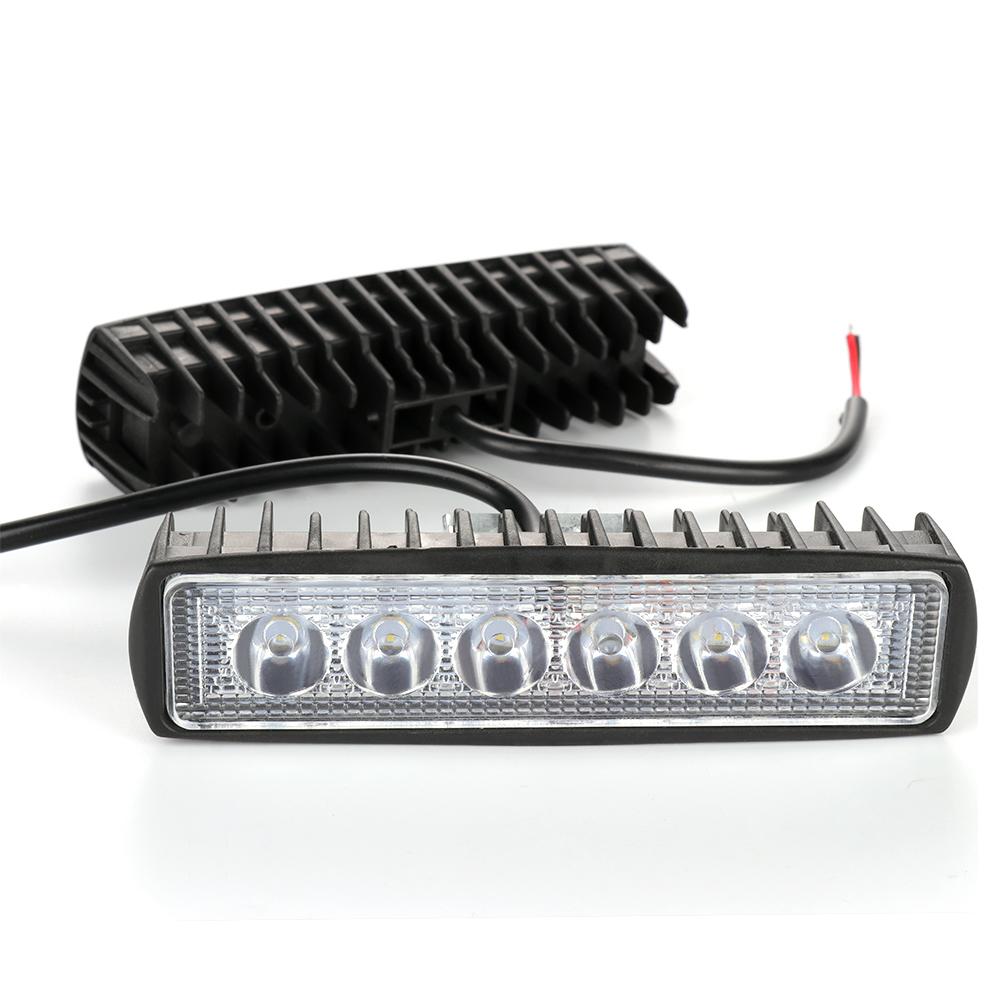 18W Motorcycle LED Light Driving Spotlight 800LM 6500K‑7500K White Light