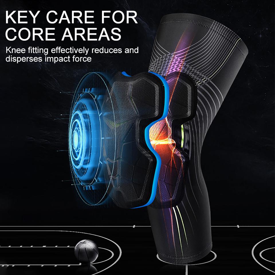 GOBYGO Basketball Sports Impact Knee Pads Cellular Foam Crash Knee Pads Knee Sleeves Outdoor Riding Running Soccer Leg Warmers