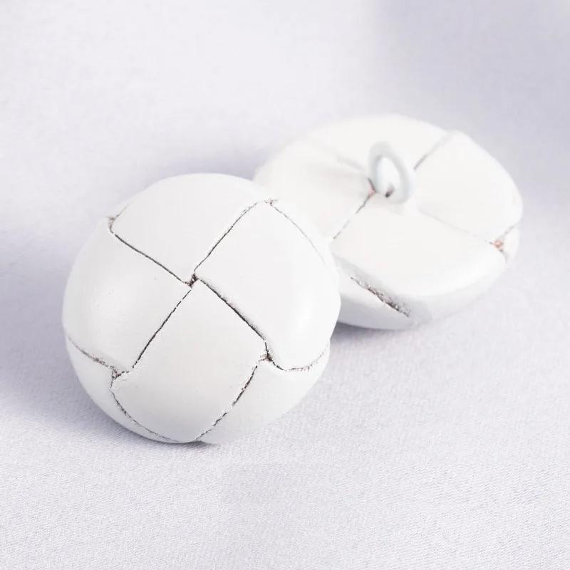 4Pcs/lot 18/23/25mm Colored Leather Button Coat Windbreaker Retro Leather Buttons Woven Leather Decorative Button Accessories