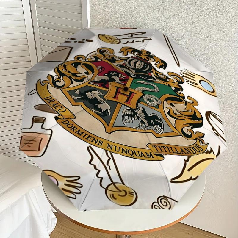 1PC Warner Hogwarts School Umbrella-8-Rib Reinforced, Automatic Open, Lightweight-A112