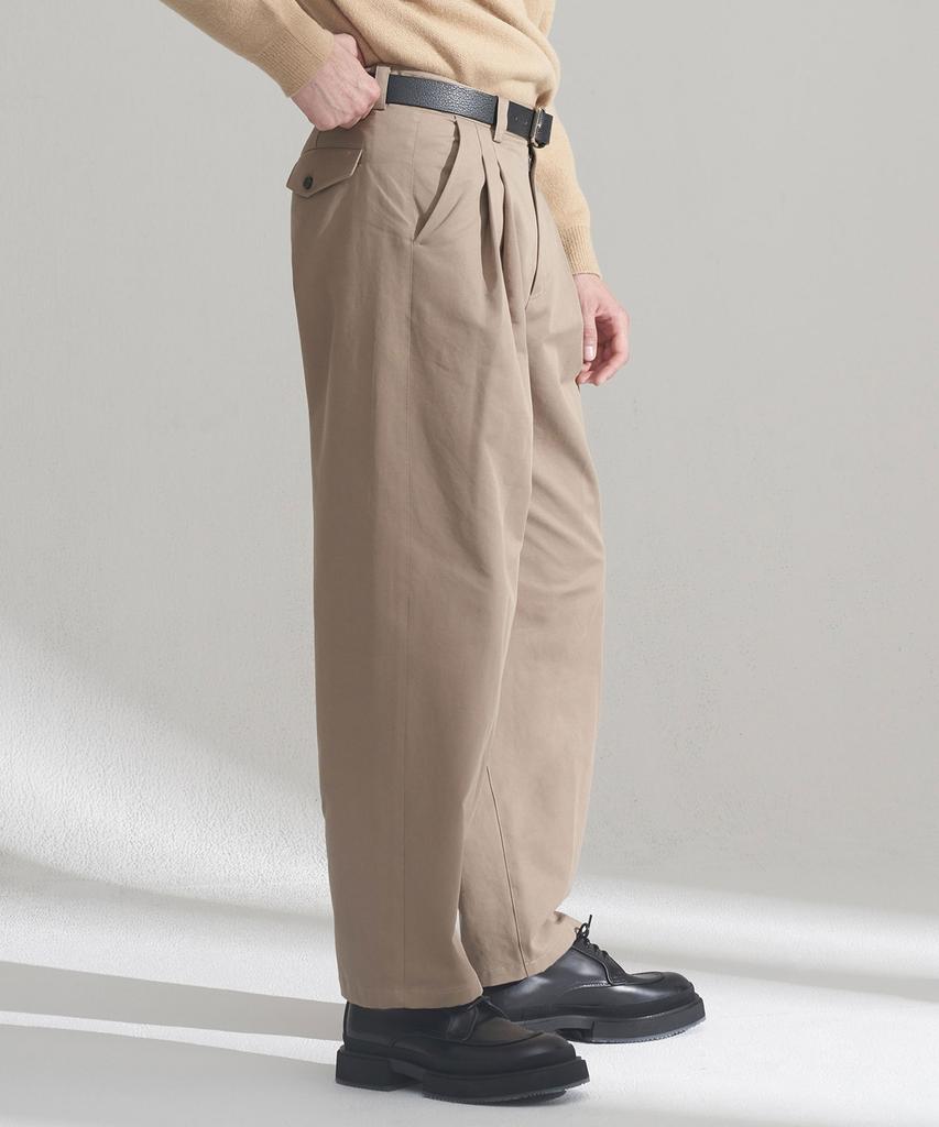 WMC Double-Pleat Balloon Chino Pants_Beige