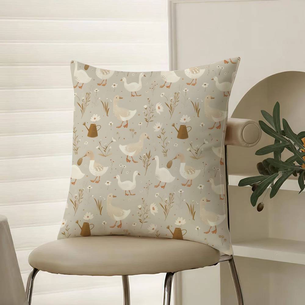 

Позднеосенний принт с животными, наволочка, комфорт, диван-кровать, шелковистый, элегантный, потайная молния, декоративный чехол для подушки 12x12Inch