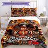 3PC Custom Name Firefighter Tribute Bedding Set Duvet Cover Closure Includes 1 Duvet Cover & 2 Pillowcases for Bedroom