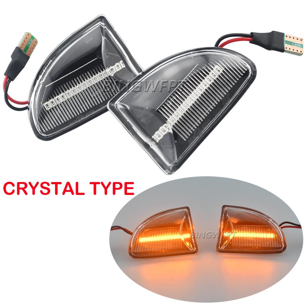 Dynamic Car Blinker Side Mirror Marker Turn Signal Lights Lamp Accessories For Smart Fortwo 451 MK1 MKII 2007-2015