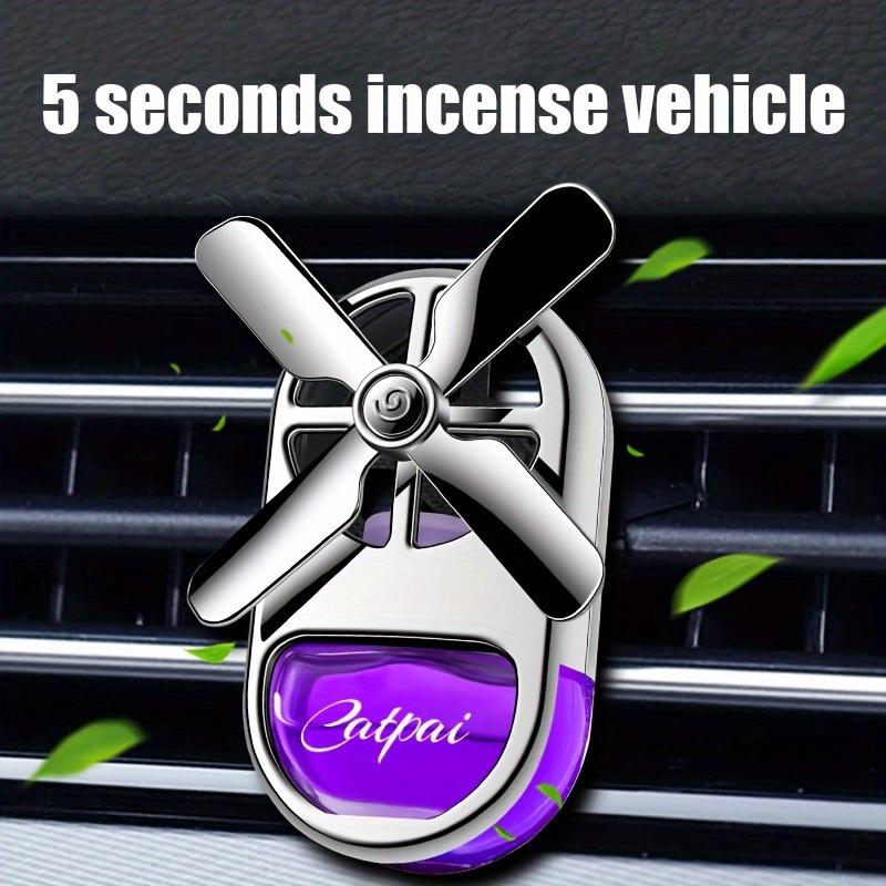 Car Air Freshener with Long-Lasting Perfume Fragrance Vent Clip-On Fan-Shaped Decorative Air Freshener